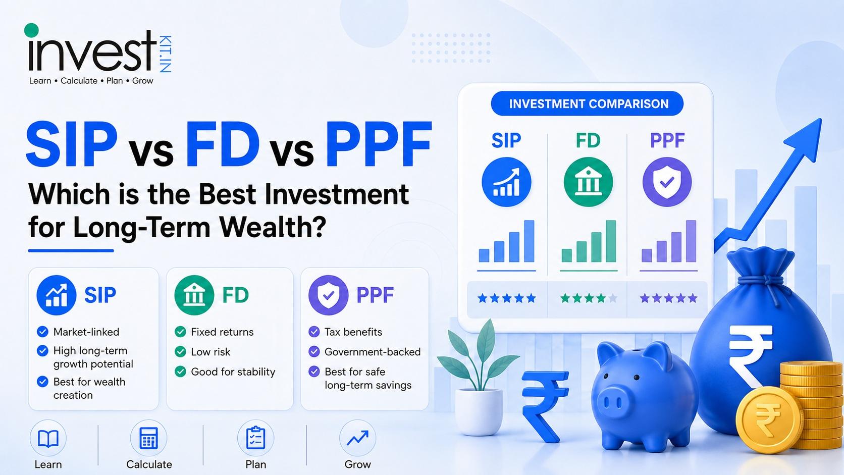 SIP vs FD vs PPF
