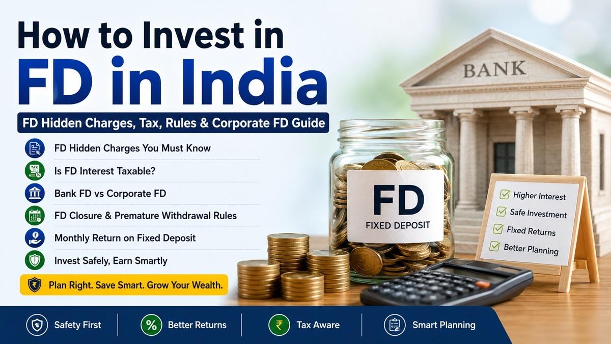 Investor checking FD hidden charges tax rules and corporate fixed deposit details in India